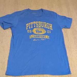 Mens Steel City Pittsburgh Panthers 2021 ACC Champions Size Medium Blue/Gold